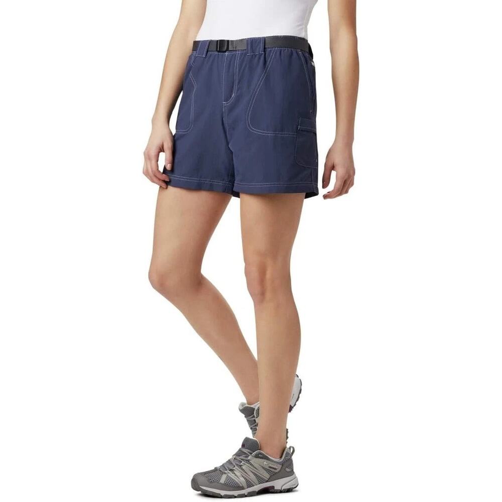 Women's Columbia‎ Blue Sandy River Belted Cargo Shorts Size Large MSRP $50.00